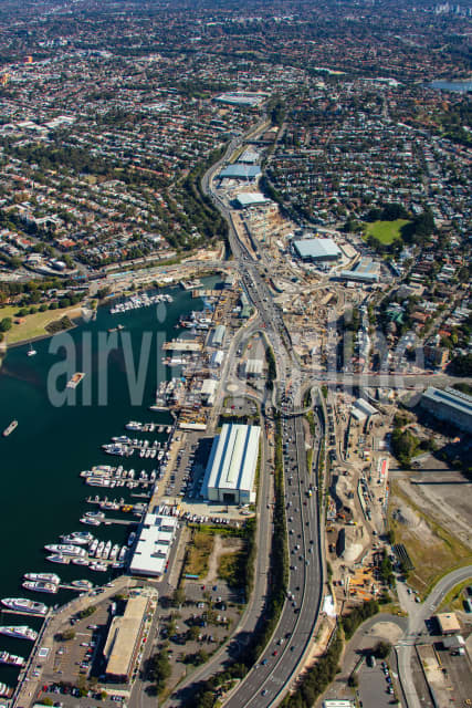 Aerial Image of Rozelle Interchange Westconnex