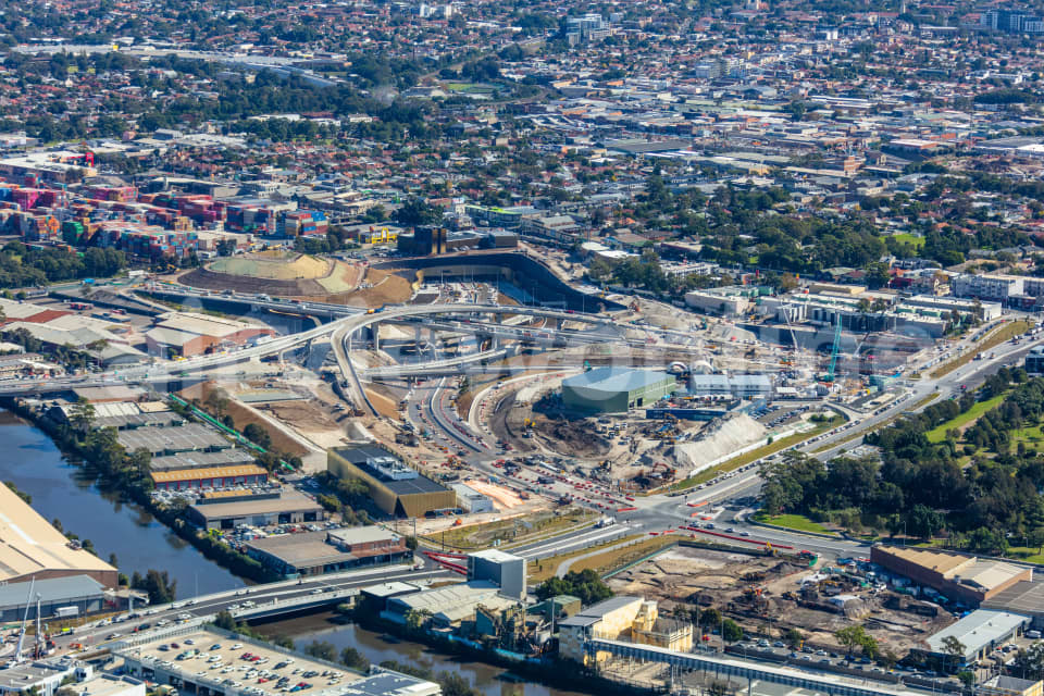 Aerial Image of Westconnex Development St Peters