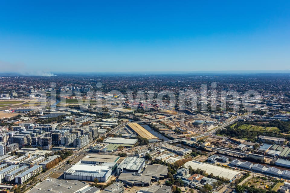Aerial Image of Westconnex Development St Peters