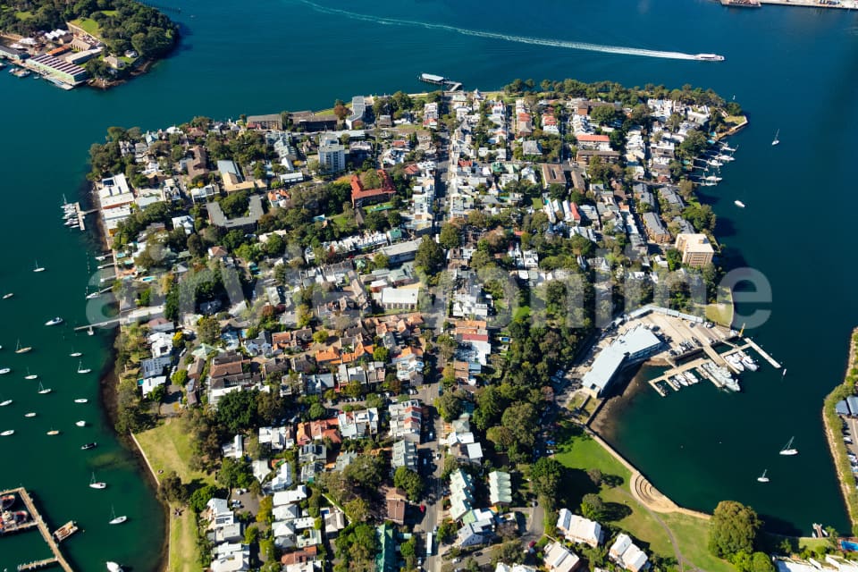 Aerial Image of Balmain East to Sydney CBD