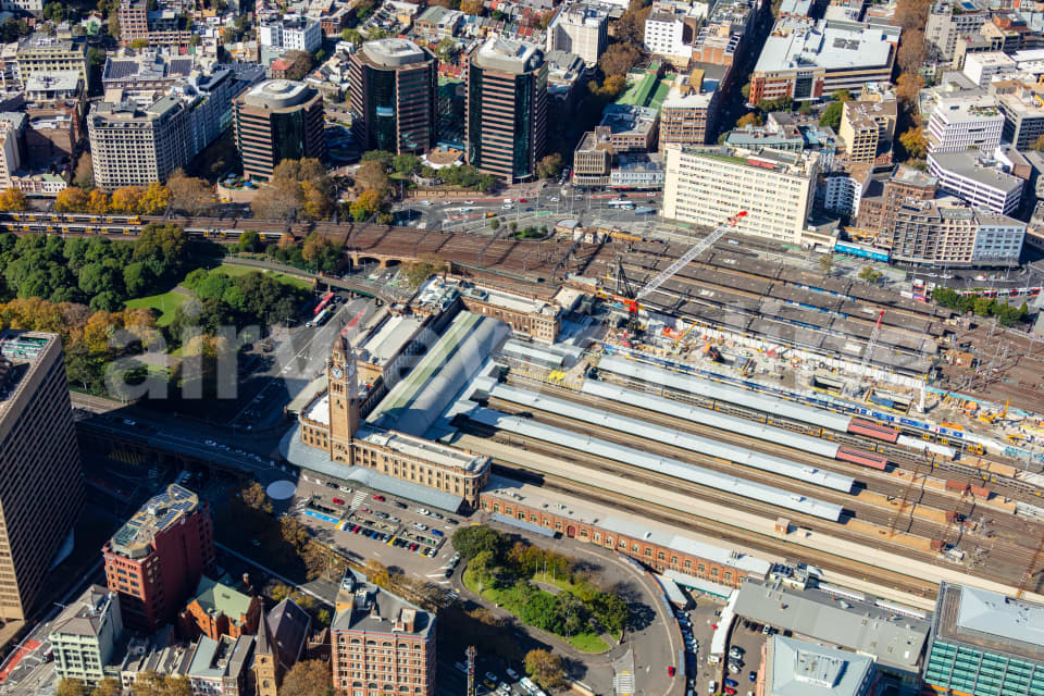 Aerial Image of Central Station Sydney
