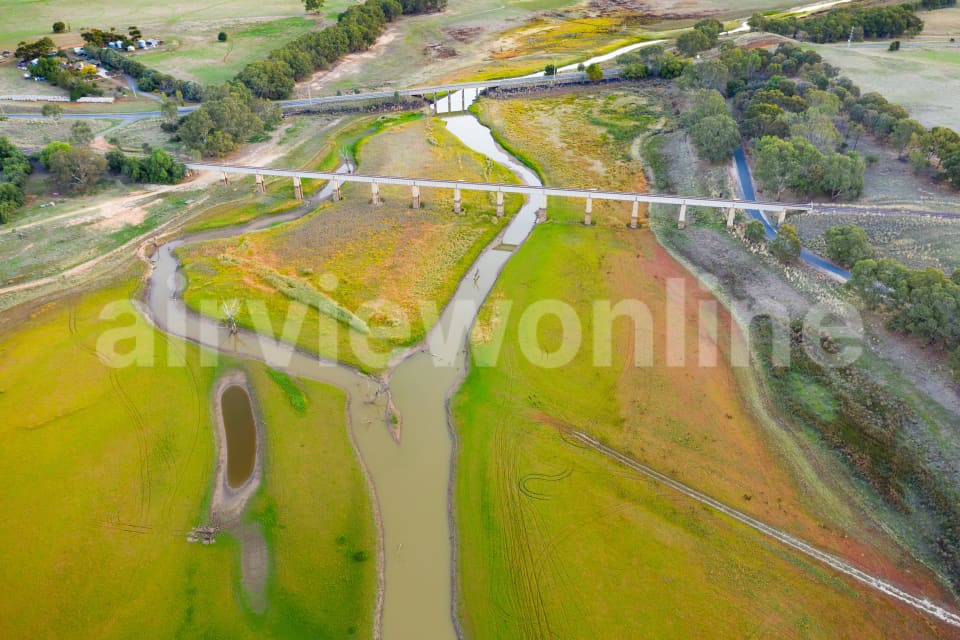 Aerial Image of Cairn Curran Reservoir at Joyces Creek