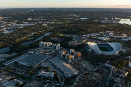 Aerial Image of EARLY MORNING AT SYDNEY OLYMPIC PARK