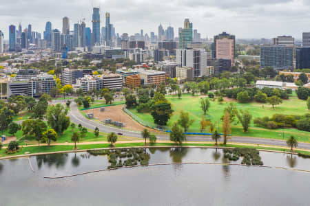 Aerial Image of ALBERT PARK LAKE AND SOUTH MELBOURNE