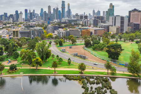 Aerial Image of SOUTH MELBOURNE AND CBD