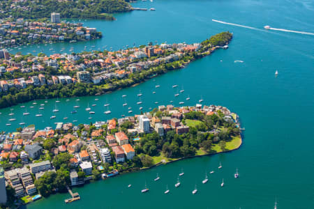 Aerial Image of KURRABA POINT  AND CREMORNE POINT