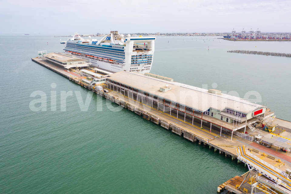 Aerial Image of Station Pier Port Melbourne