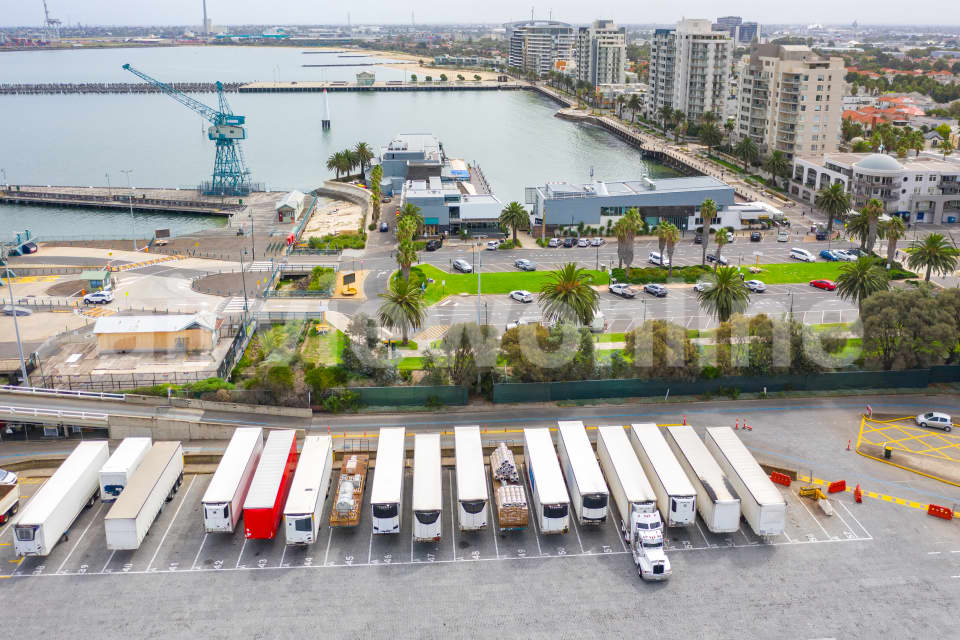 Aerial Image of Station pier at Port Melbourne