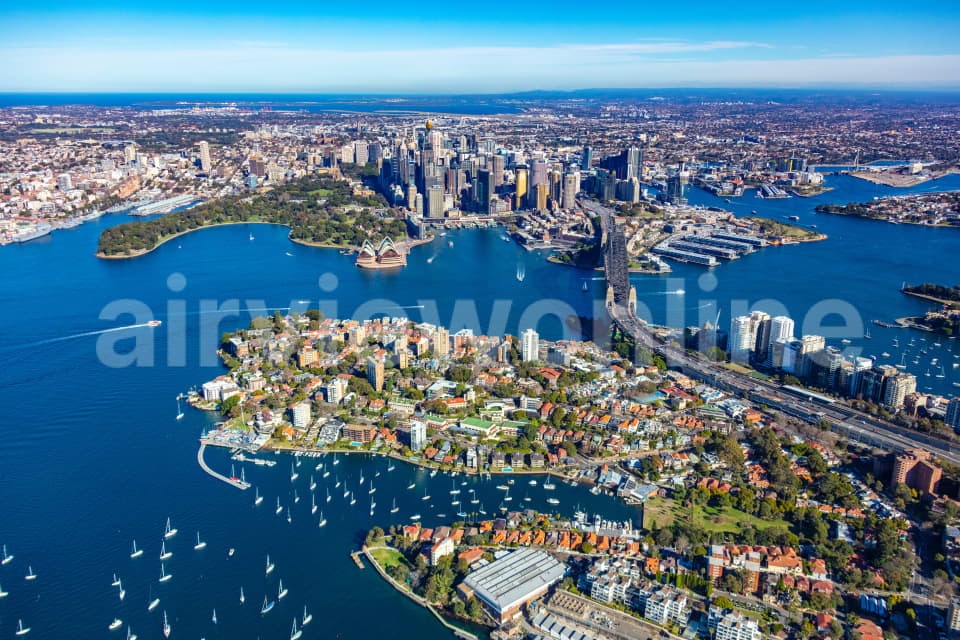 Aerial Image of Kirribilli to Sydney CBD