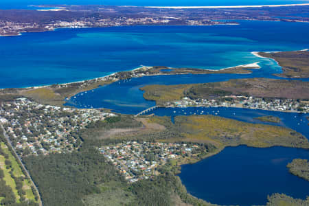 Aerial Image of HAWKS NEST AND TEA GARDENS