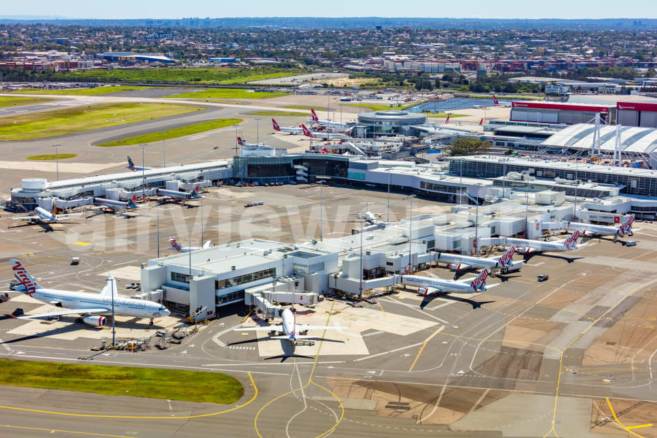 Aerial Image of Sydney Domestic Terminal 18th March 2020