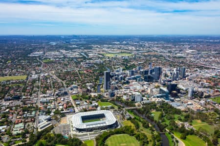 Aerial Image of PARRAMATTA CBD AND STADIUM 2020