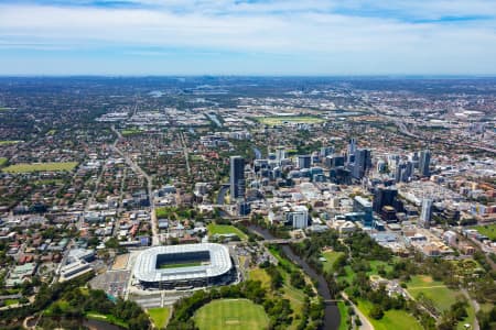 Aerial Image of PARRAMATTA CBD AND STADIUM 2020