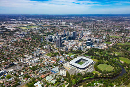 Aerial Image of PARRAMATTA CBD AND STADIUM 2020