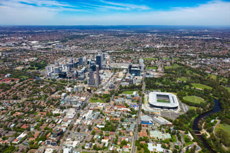 Aerial Image of PARRAMATTA CBD AND STADIUM 2020