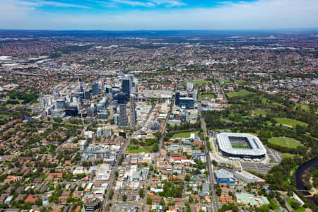 Aerial Image of PARRAMATTA CBD AND STADIUM 2020