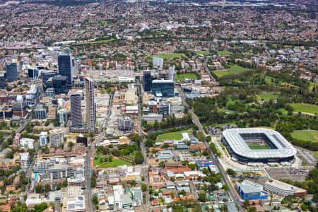 Aerial Image of PARRAMATTA CBD AND STADIUM 2020