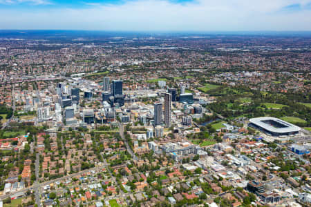 Aerial Image of PARRAMATTA CBD AND STADIUM 2020