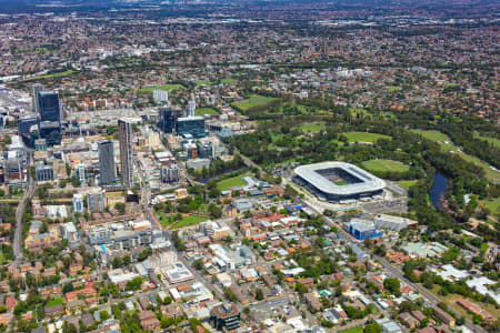 Aerial Image of PARRAMATTA CBD AND STADIUM 2020