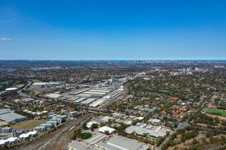 Aerial Image of SYDNEY MARKETS AND HOMEBUSH WEST TO THE CBD