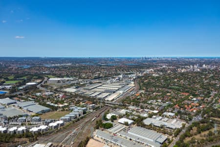 Aerial Image of SYDNEY MARKETS AND HOMEBUSH WEST TO THE CBD