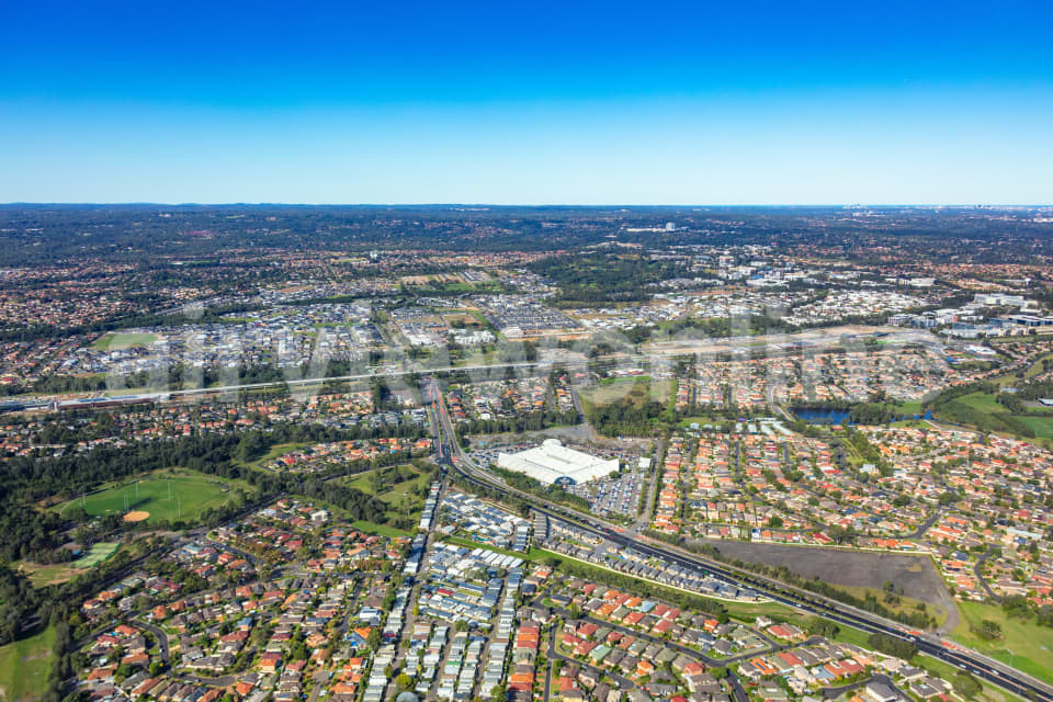 Aerial Image of Parklea with Bella Vista and Kellyville Stations