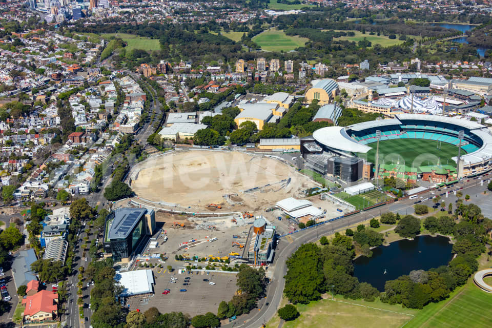 Aerial Image of Allianz Stadium Development Moore Park
