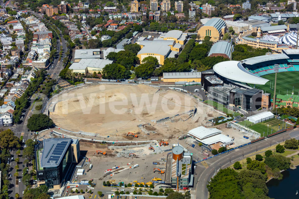 Aerial Image of Allianz Stadium Development Moore Park