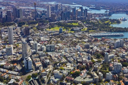 Aerial Image of ELIZABETH BAY, POTTS POINT, KINGS CROSS DEVELOPMENT