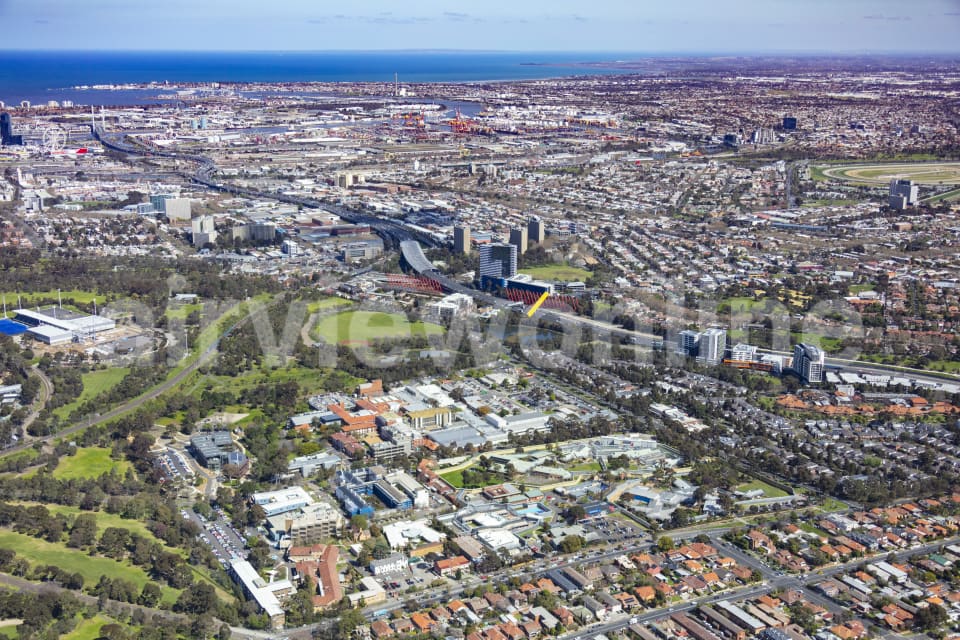 Aerial Image of The Royal Melbourne Hospital