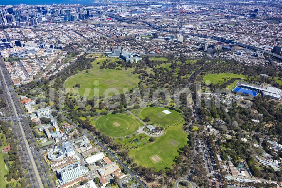 Aerial Image of Royal Park Melbourne
