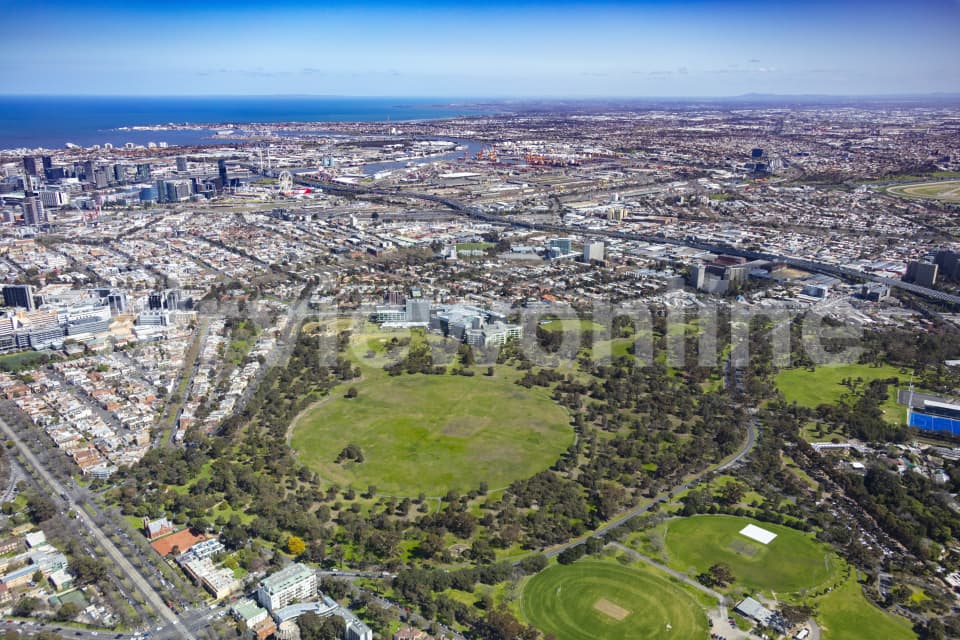 Aerial Image of Royal Park Melbourne