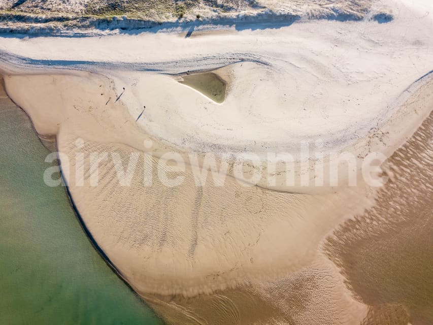 Aerial Image of Sand bars at Pincushion Island