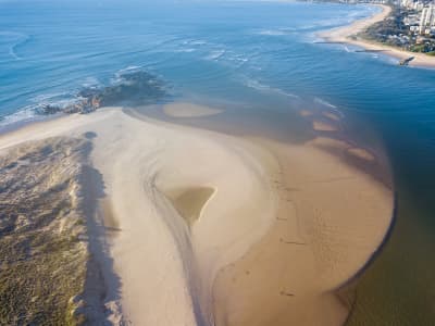 Aerial Image of PINCUSHION ISLAND AND THE MOUTH OF THE MAROOCHY RIVER