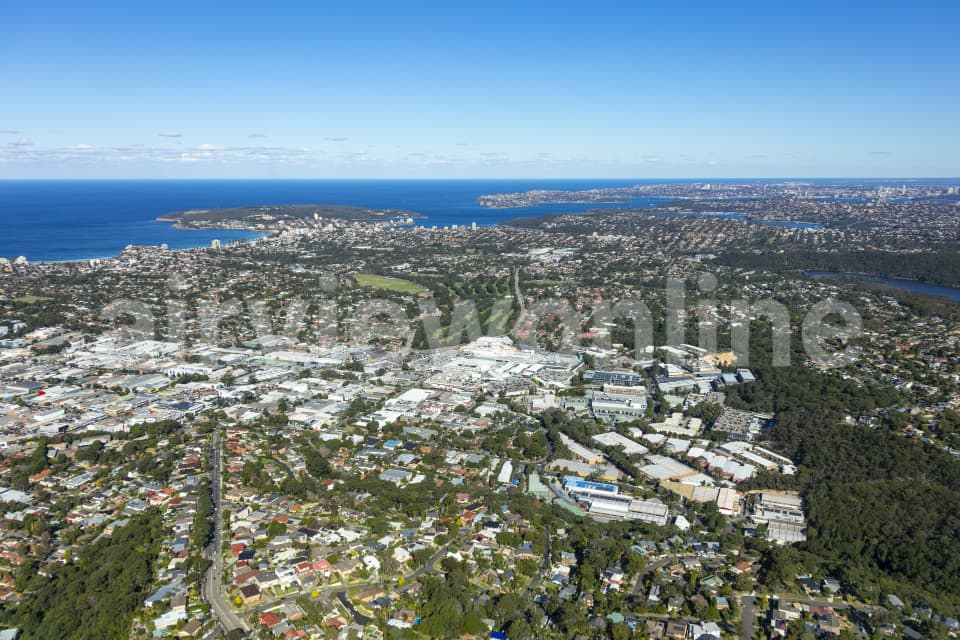 Aerial Image of Brookvale Commercial and  Industrial Areas