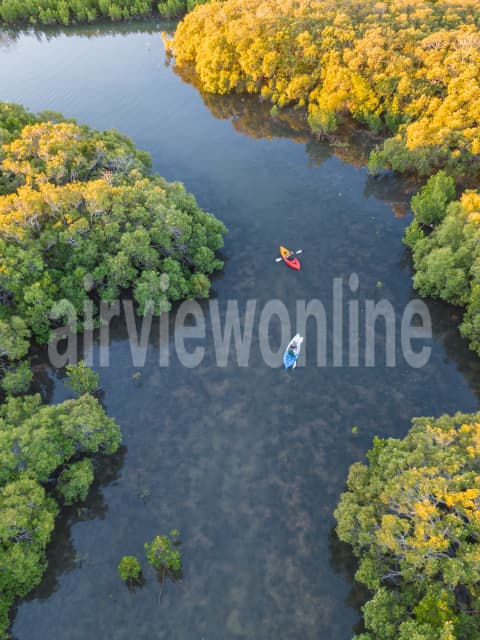 Aerial Image of Kayaks near Maroochydore