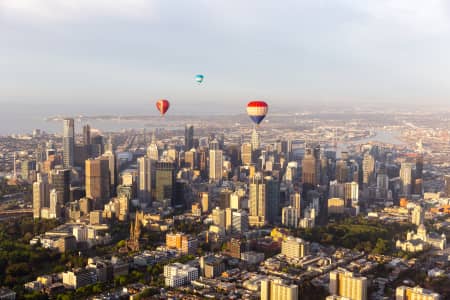 Aerial Image of HOT AIR BALLOON GLIDING MELBOURNE