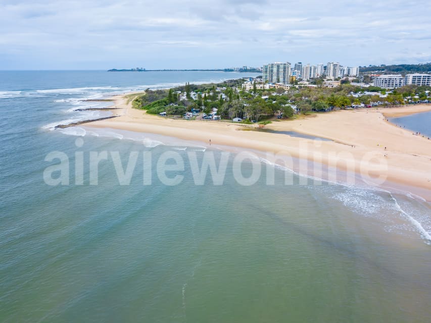Aerial Image of Cotton tree and Maroochydore