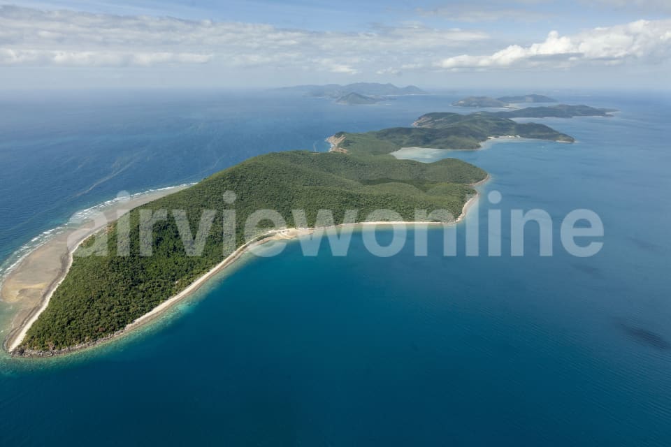 Aerial Image of Palm Island in queensland
