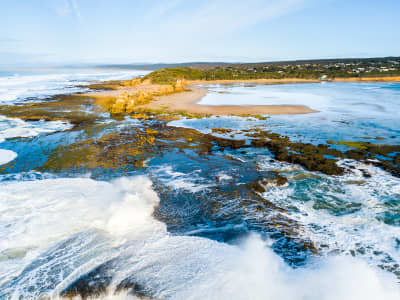 Aerial Image of ROCKY COASTLINE AT POINT ROADKNIGHT