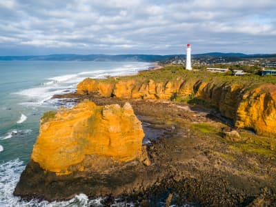 Aerial Image of SPLIT POINT LIGHTHOUSE AND EAGLE ROCK, AIREYS INLET