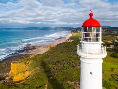 Aerial Image of SPLIT POINT LIGHTHOUSE AT AIREYS INLET.
