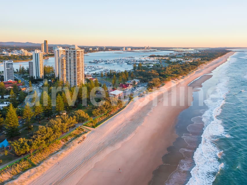 Aerial Image of Main Beach. Gold Coast, Queensland