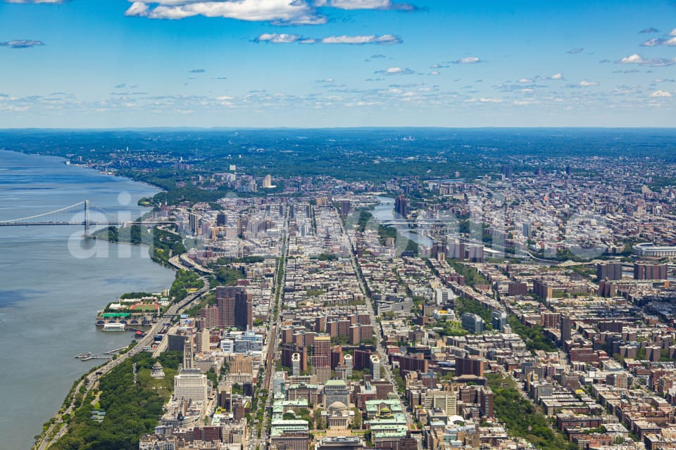 Aerial Image of Columbia University, West Harlem, New York