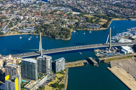 Aerial Image of ANZAC BRIDGE PYRMONT