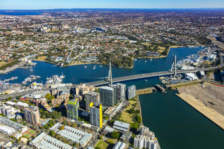 Aerial Image of ANZAC BRIDGE PYRMONT