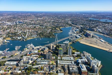 Aerial Image of ANZAC BRIDGE PYRMONT