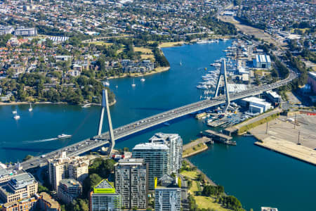 Aerial Image of ANZAC BRIDGE PYRMONT