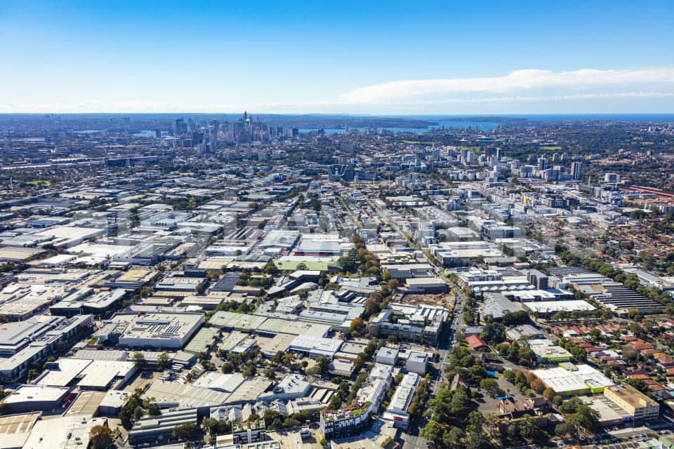Aerial Image of Alexandria to Sydney CBD