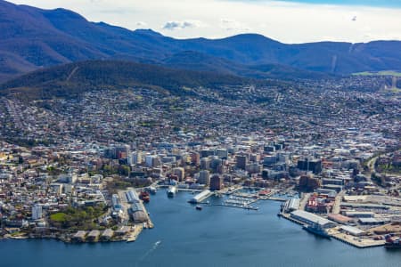 Aerial Image of HOBART CBD TASMANIA